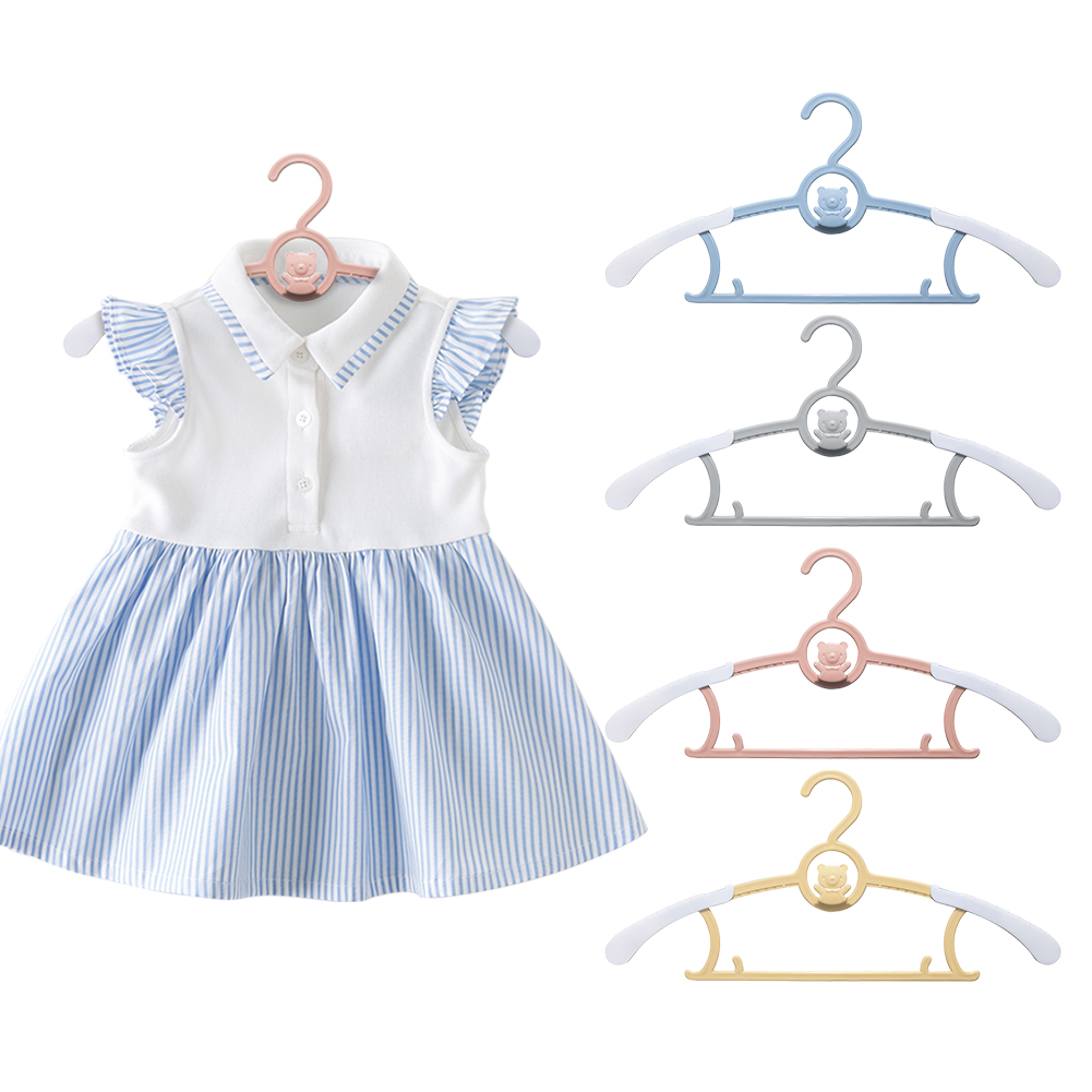 Colgador de ropa antideslizante para bebé, perchas de almacenamiento ajustables, organizador de ropa para niños, armario, abrigos para bebé, 10 Uds.
