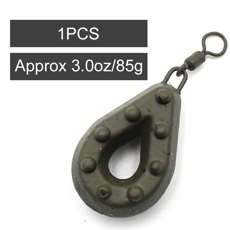 1 stk karpe fiskegrej big grippa swivel leads vægt- alle størrelser karpe bly vægt: Ca. 85g