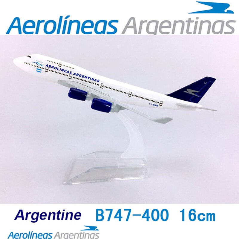 16cm legering vliegtuig model 1:400 boeing  b747-400 model argentijnse luchtvaartmaatschappijen landingsgestel airbus metalen vliegtuig display speelgoed vliegtuig