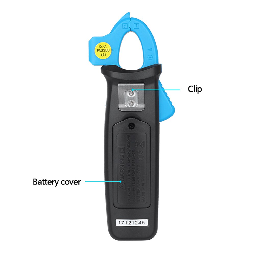 LCD Digital Clamp Meter Multimeter Voltage Current Temperature Frequency Measurement Tester