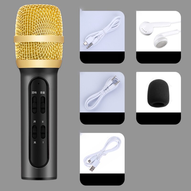 C11 Microphone Condenser Microphone Phone Computer Handheld Microphone for Singing Live Broadcast