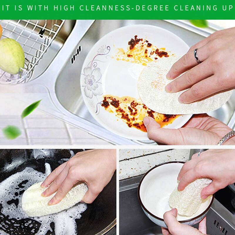 Natuurlijke Loofah-Sponzen, 6 Stuks Composteerbare Sponzen Voor Keuken