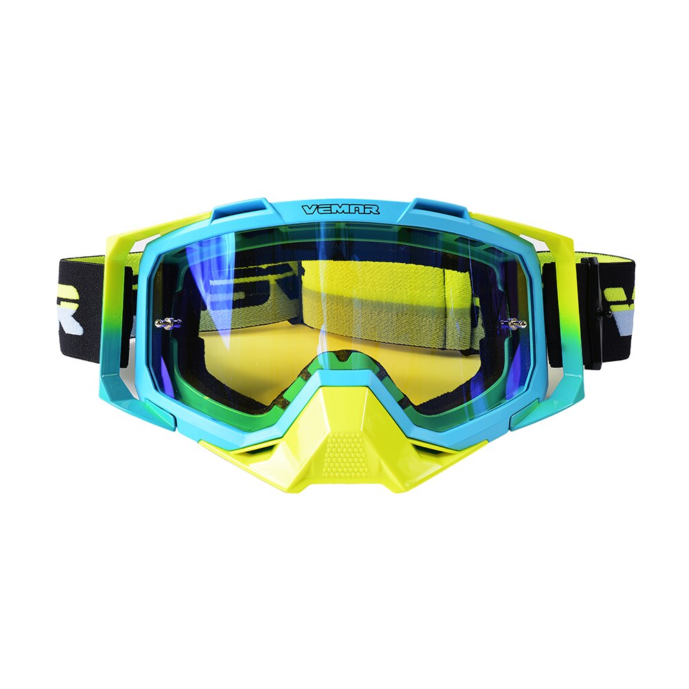 Motocross Goggles Moto Glasses Outdoor Sport Cycling Dirt-Bike Off-Road Sun Glasses MX ATV Men Motorcycle Helmet Goggles: Blue Yellow