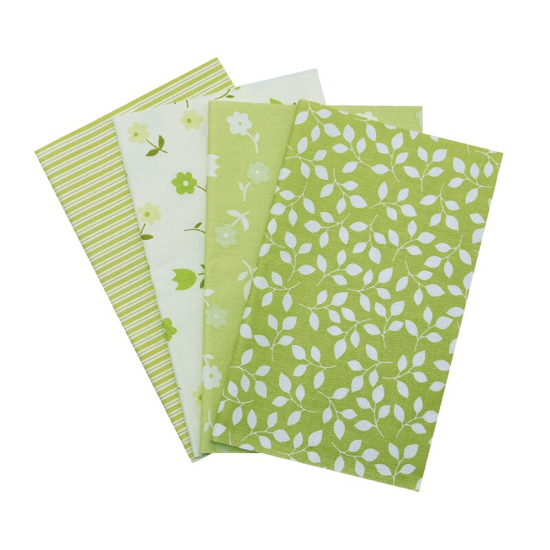 4Pcs 25x20cm Cotton Fabric Floral Print Mixed Style Handmade DIY Children Kids Sewing Patchwork Cloth Material: B11