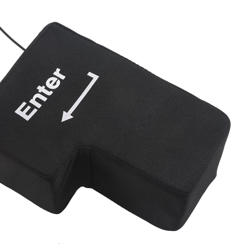 2X Enter Key Pillow, Big USB Enter Button Stress Relief Vent Tools, Unbreakable Relax Enter Key Nap Pillow