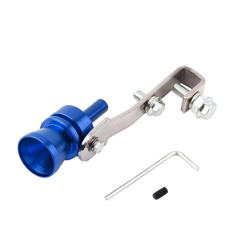 Universal Car Size S 18mm Turbo Sound Whistle Muffler Exhaust Pipe Auto Blow-off Valve Simulator for All Cars Accessories: blue