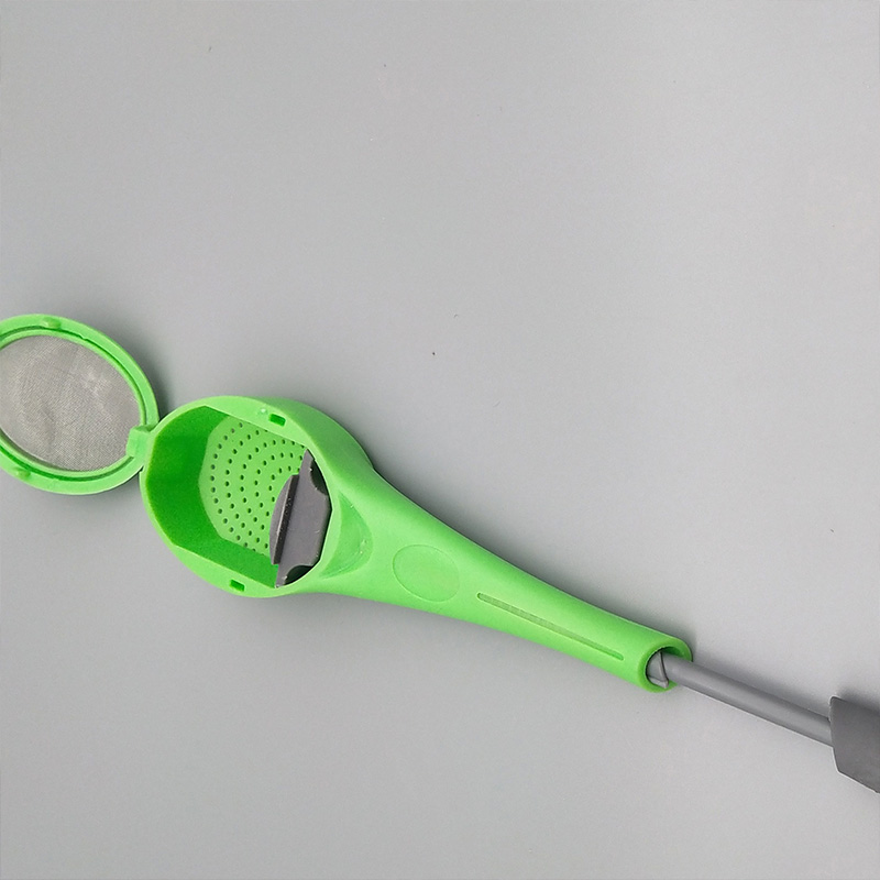 Teinfuser inbyggd kolv hälsosam intensiv smak återanvändbar tepåse plast te- och kaffesil mått swirl stir  c1119 c