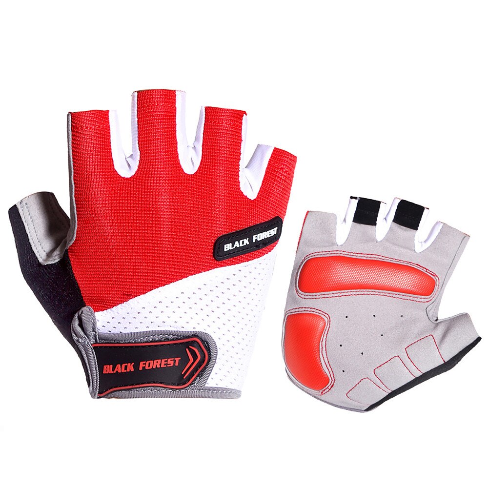 Guantes de ciclismo antideslizantes transpirables de dedo completo Unisex a prueba de golpes usable para Fitness deporte bicicleta accesorios deportivos mtb Guantes: Red / XL