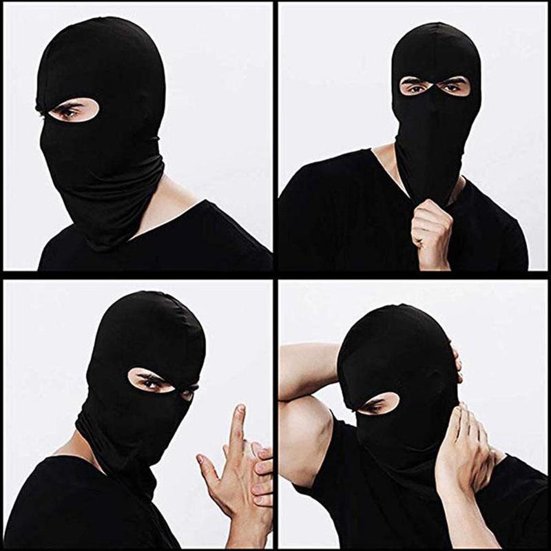 Máscara protectora para el sol para deportes al aire libre, mascarilla para motocicleta con doble juego CS, ventilación a prueba de polvo para cabeza de acción, agujero de una guerra B9L0