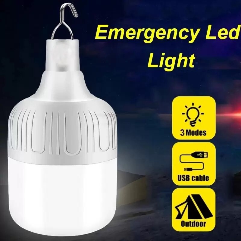 Bulb Lamp Stall Emergency Light Household USB Rechargeable Charging Bulbs Bedroom Outdoor Night Camping Portable Lanterns