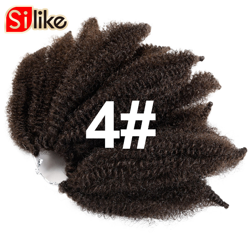 8 zoll Kurze Marley Flechten Haar Weich afro Twist Synthetische Häkeln Zöpfe Haar Erweiterungen afrikanisch amerikanisch Haar Für Frau: #4 / 9 Teile/los