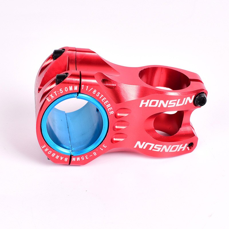 Haste de bicicleta riser 31.8*50mm mtb mountain bike ultra leve guiador para xc am estrada parte da bicicleta guiador peças: Red