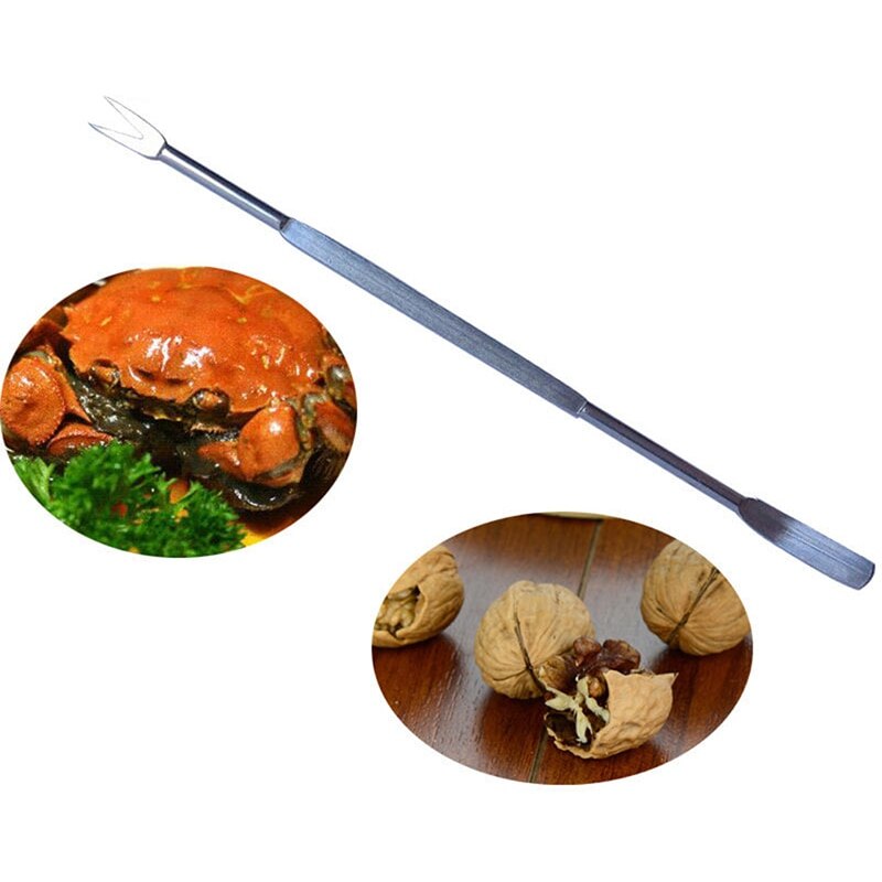 4PCS Handy Helper Nutcracker Kitchen Stainless Steel Olive Crab Lobster Fork Picks