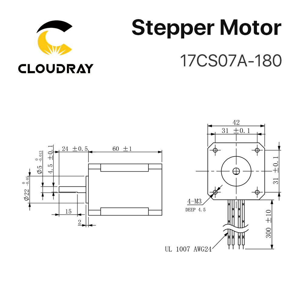 2 Phase Nema17 Stepper Motor 42mm 71Ncm 1.8A Stepper Motor 4-lead Cable for 3D printer CNC Engraving Milling Machine