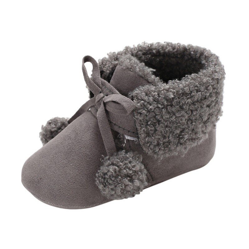 Baby Laarzen Pasgeboren Booties Herfst Winter Veters Plus Fluwelen Casual Zachte Bodem Peuter Schoenen 0-18M