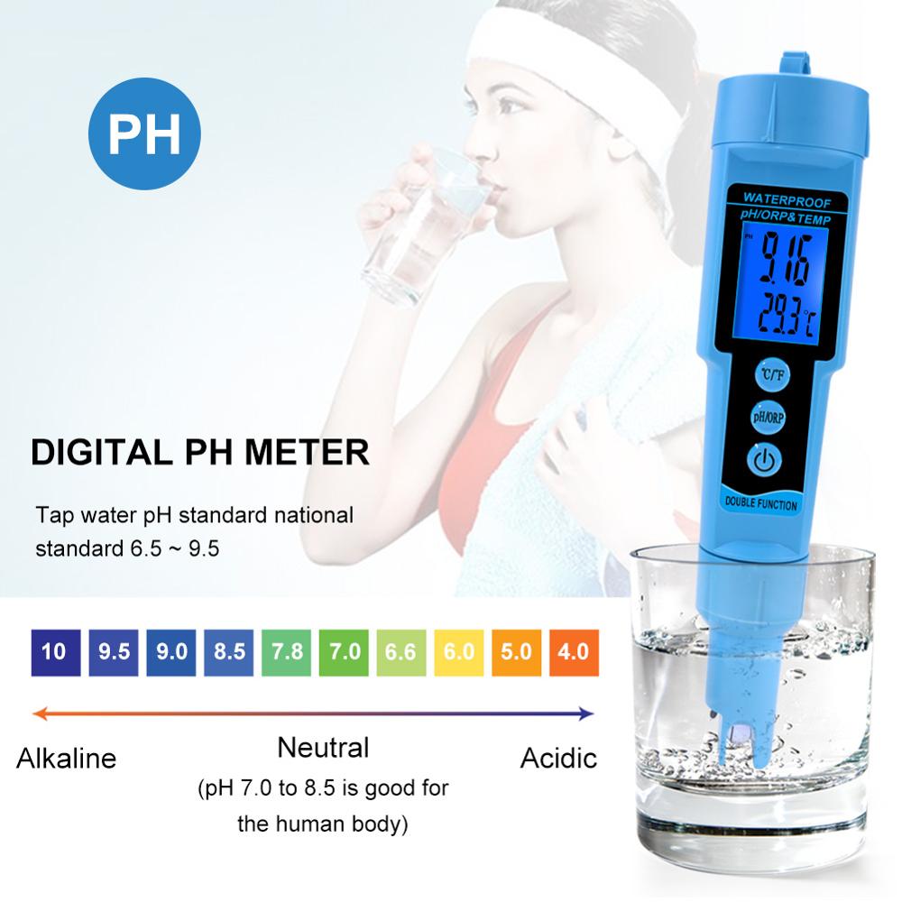3 in 1 pH ORP TEMP Meter Water Detector Multi-parameter Digitale Tri-Meter Water Monitor tester