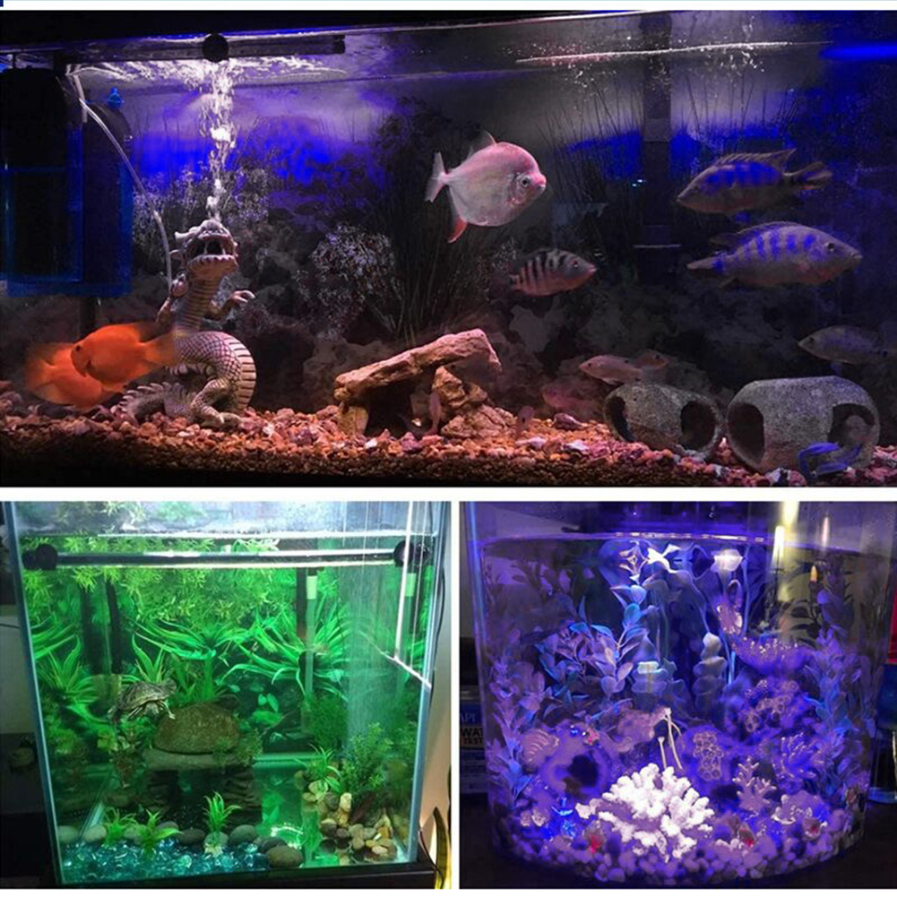 LED Aquarium Light Blue White Light LED Waterproof Fish Tank Clip Underwater Decor Lighting Submersible Lamp Plant Grow Lamp