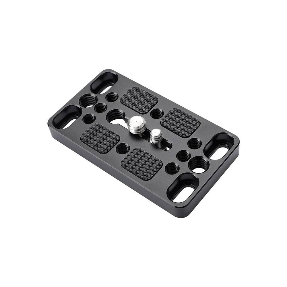 KIMRIG Camera Mounting Plate Tripod Mounting Base Plate Integrated With 15mm Dual Rod Clamp For Shoulder Support Rig: KM0003