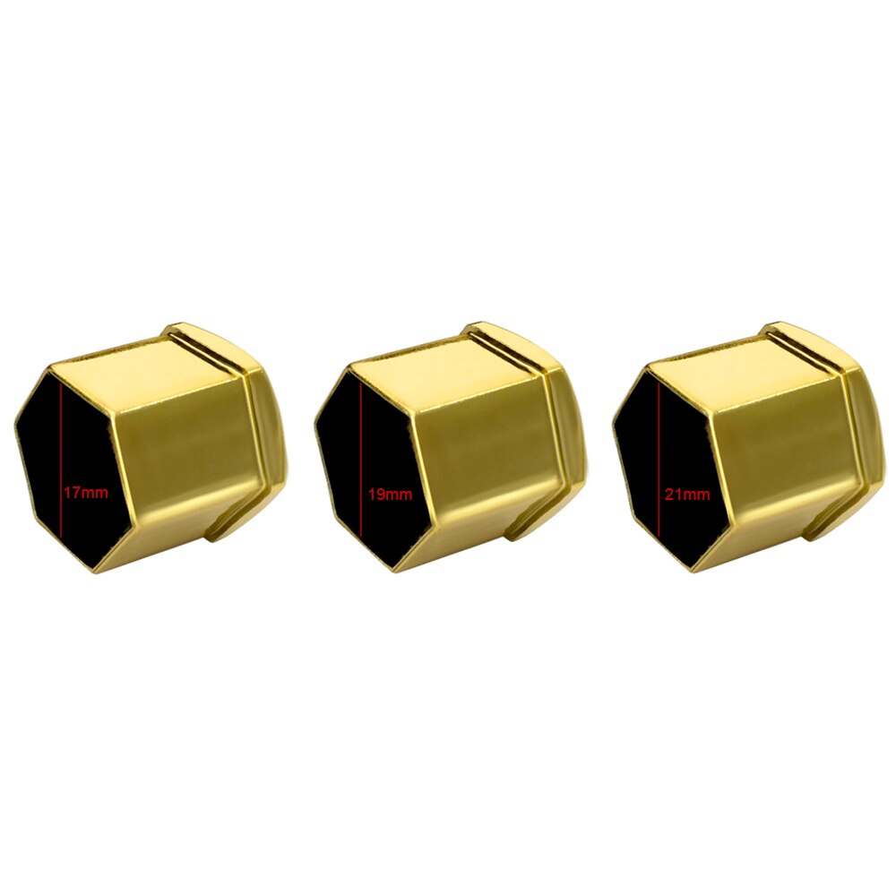 20 piezas Universal Anti-óxido 17 19 21mm cromo brillante de ABS para automóvil Trim neumático tuerca de la rueda tornillo cubierta de protección Cap accesorios de coche