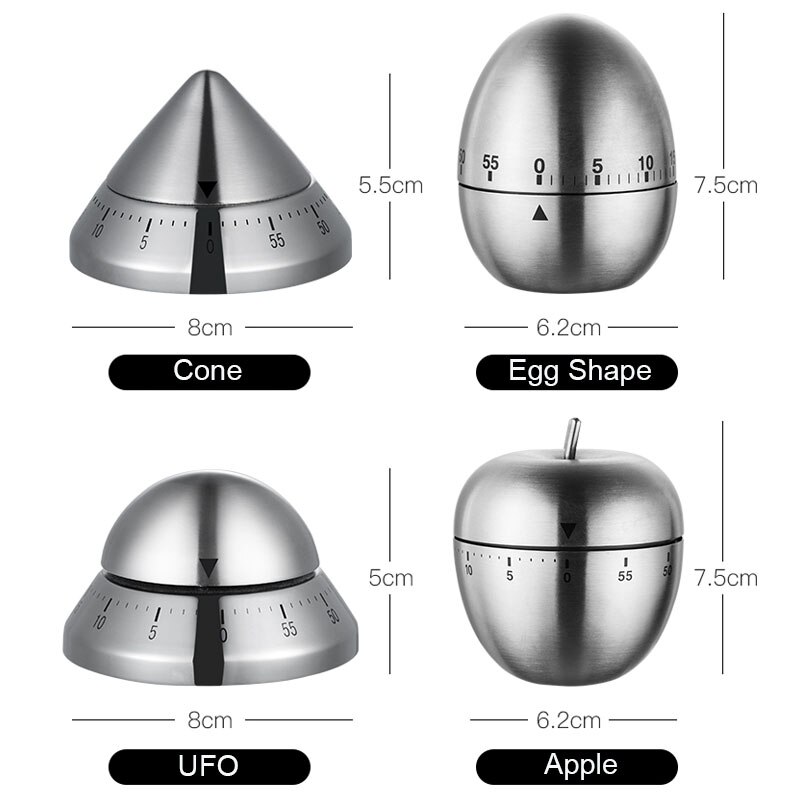 Portable Digital Scale Kitchen Timer Stainless Steel Home Coking Practical for Stopwatch Countdown Alarm Clock No Charging