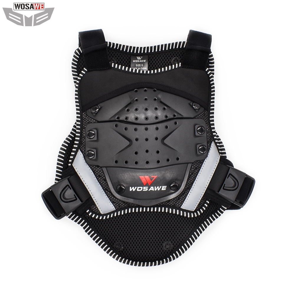 WOSAWE motos armadura para niños equipo de protección de pecho protección de espalda para niños protección de ciclismo esquí protector para andar en monopatín