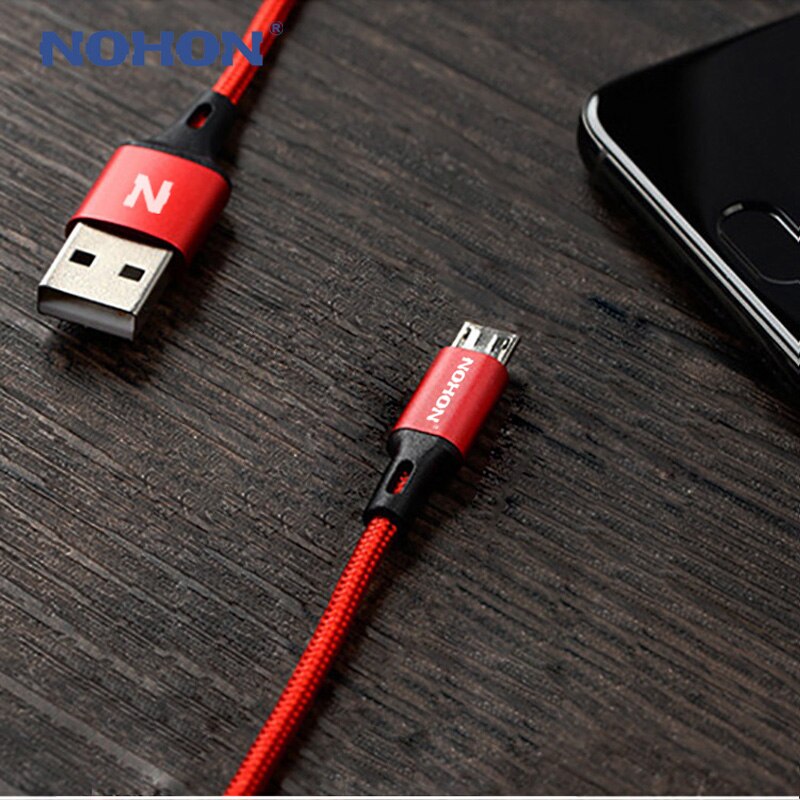 Originele Nohon Micro Usb Kabel Voor Samsung Huawei Htc Nokia Android Mobiele Telefoon Fast Charger Opladen Usb Kabel Data Sync draad