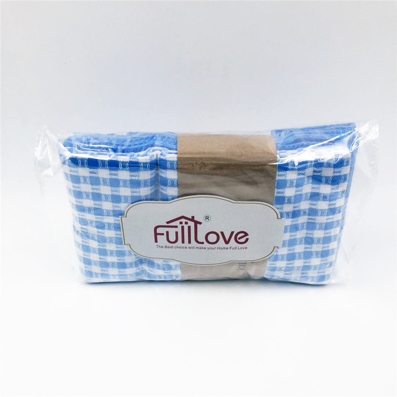 Fulllove 45*65cm 3 stk / sæt bomuld køkkenhåndklæder til rengøring fad plaidmåtter stribet håndklæde klud bordserviet hjem tekstil