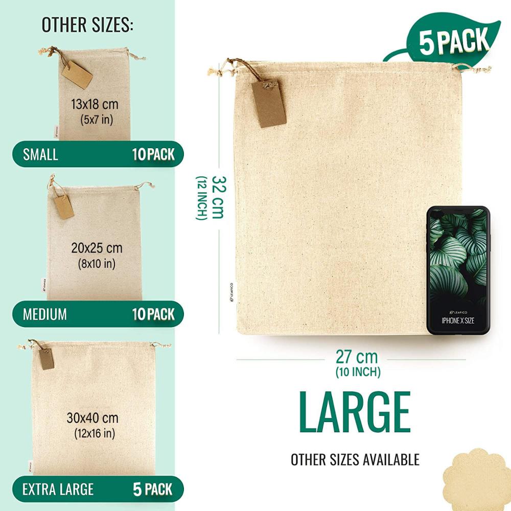 Jute bag Cotton Linen Drawstring Bag Burlap Packing pouches Storage Bags for Wedding Christmas Jewelry Packaging: 27x32cm 5pcs