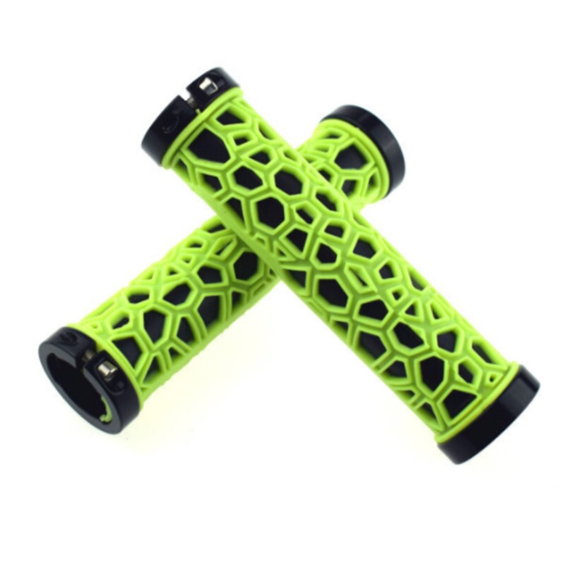 Ultralichte Professionele Fiets Handvat Cover Slip Rubber Fiets Handvat Set Mountainbike Water Cube Handvat Cover: green