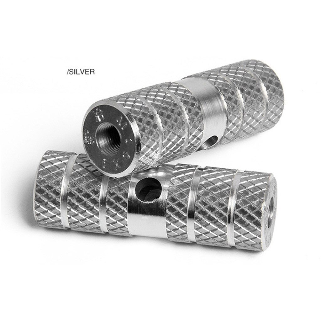2 uds bicicleta eje de pedales pie resto clavijas Anti-deslizamiento trasero pies pedales BMX bicicleta ciclismo accesorios de bicicleta de Pedal Para Bicicletas #40: Silver