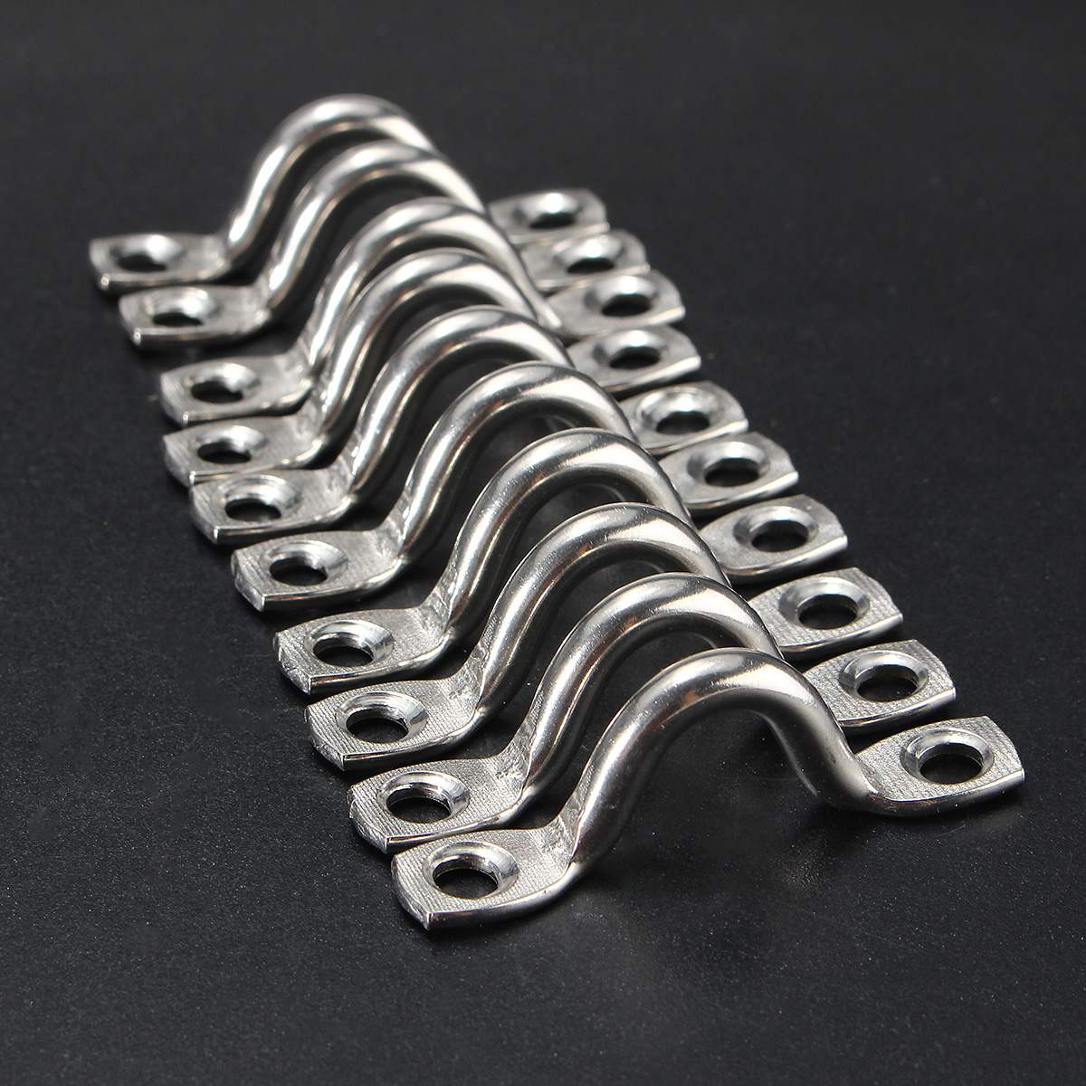 10 stk / lot pad øje sæt 5mm rustfri stål footman's loop marine grade båd hardware båd dele tilbehør udskiftning