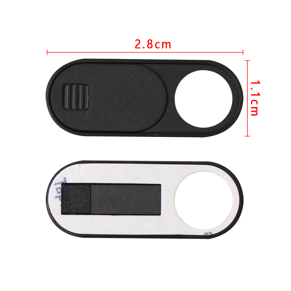 3Pcs Universal Plastic Zwart Webcam Cover Sluiter Magneet Slider Camera Cover Voor Iphone Laptop Mobiele Telefoon Len Privacy Stickers