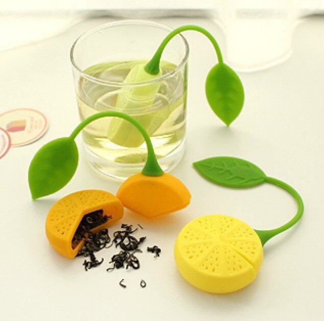 1Pc Theezeefje Silicone Aardbei Citroen Loose Tea Leaf Zeef Tas Herbal Spice Zetgroep Filter Gereedschap