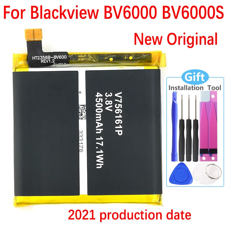 100%  originalakkus für das blackview  bv9000/ bv9000 pro  bv6000 bv6000s mobiltelefon (neueste produktionsversion): Bv6000 bv6000s