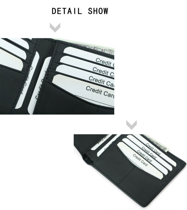 plus récent concepteur hommes en cuir portefeuille RFID sûr sans contact carte bloquant ID Protection Anti-vol en Fiber de carbone portefeuilles