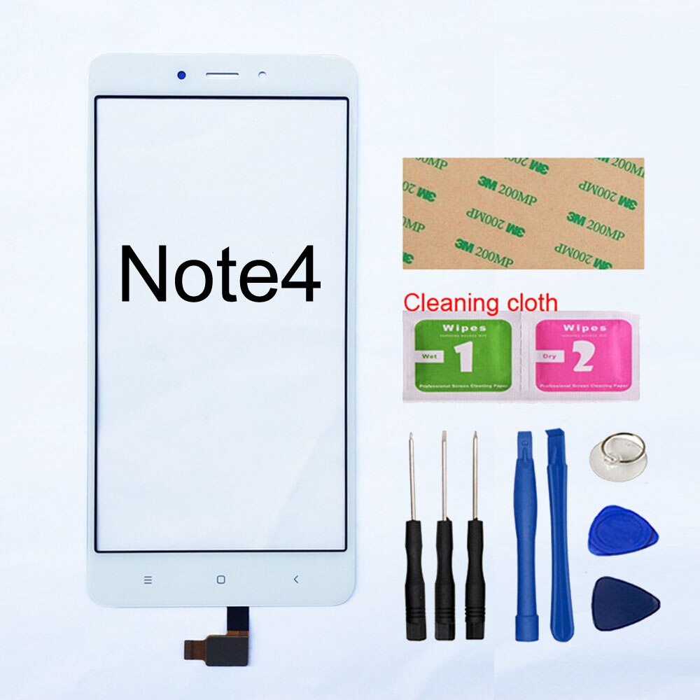 Touch screen Für Xiaomi Redmi Hinweis 1/2/3/4 Touch Screen Digitizer Sensor Glas Panel Ersatz: Note4 White Tool
