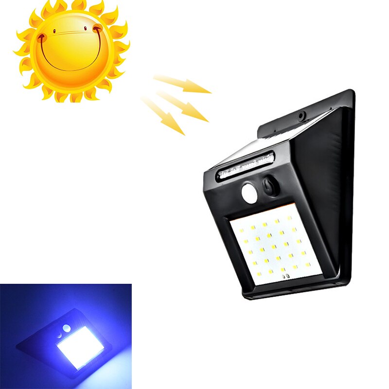 Solar Motion Sensor Wall Light Outdoor IP65 Waterproof 20 LED Light Sensor Garden lamp Night Security Rechargeable Wall light