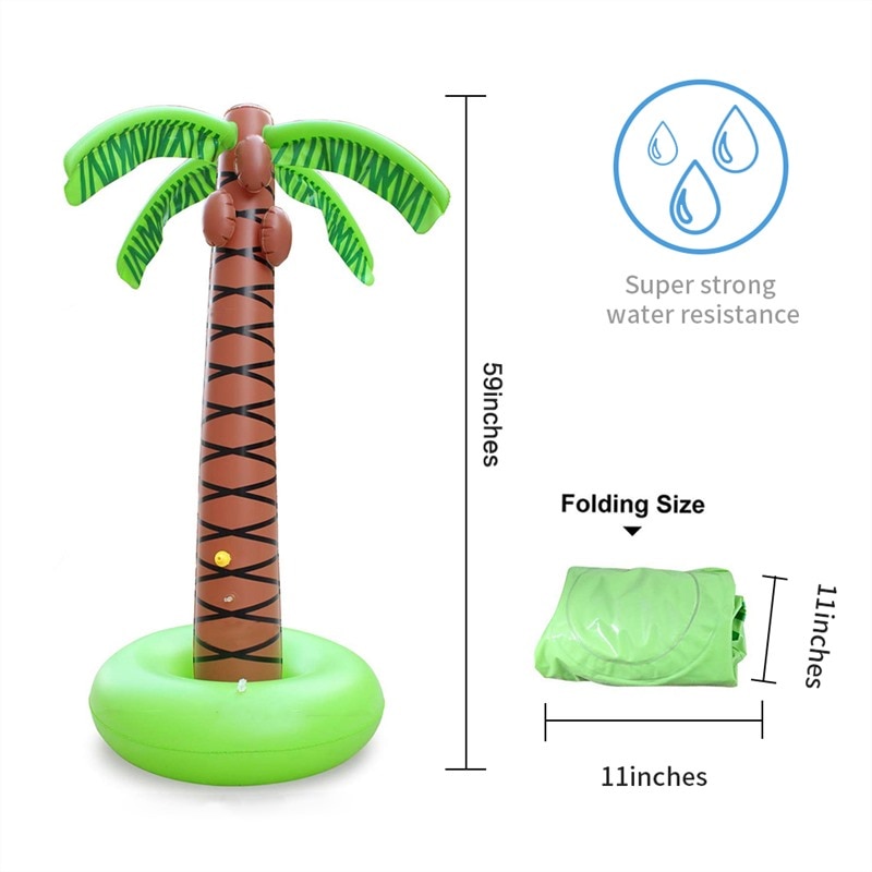 Coconut Tree Water Spray Toy for Family Games Fountain Water Sprinkler Toy Inflatable Palm Tree Spray Toys Water Play