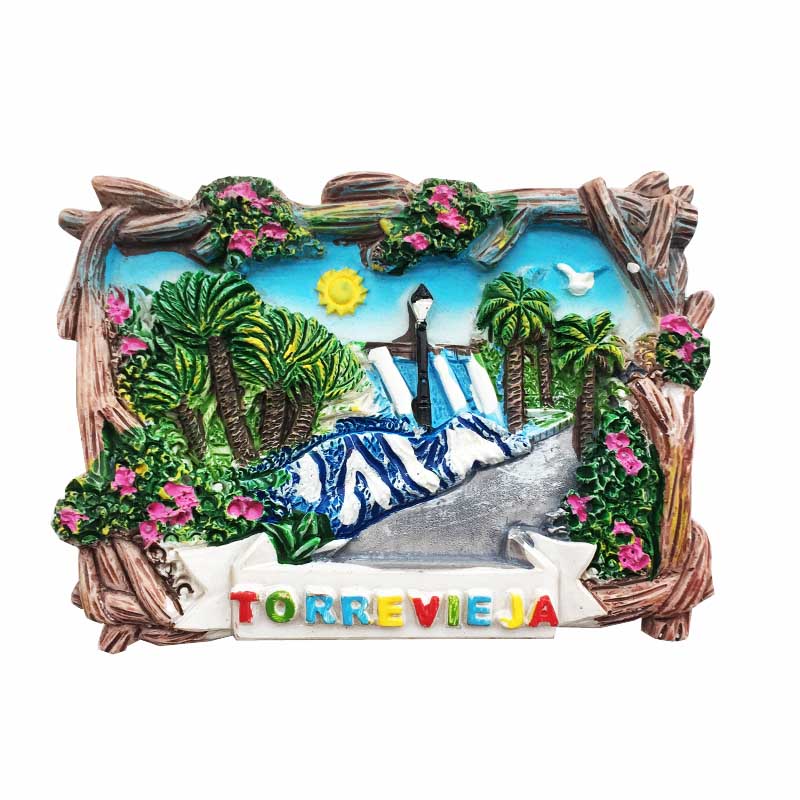 Spain Fridge Magnets Torrevieja Valencia Tourist Souvenirs Magnetic Stickers for Refrigerators Home Decoration Travel