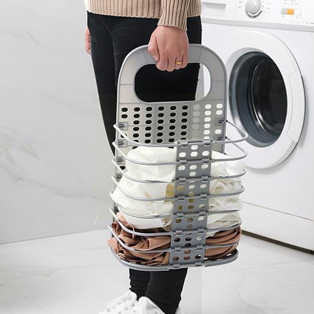 Wall-mounted Laundry Basket 1pcs Foldable Laundry Basket Clothes Clothes Wall-mounted Basket Storage Dirty Storage Portable Q0e8
