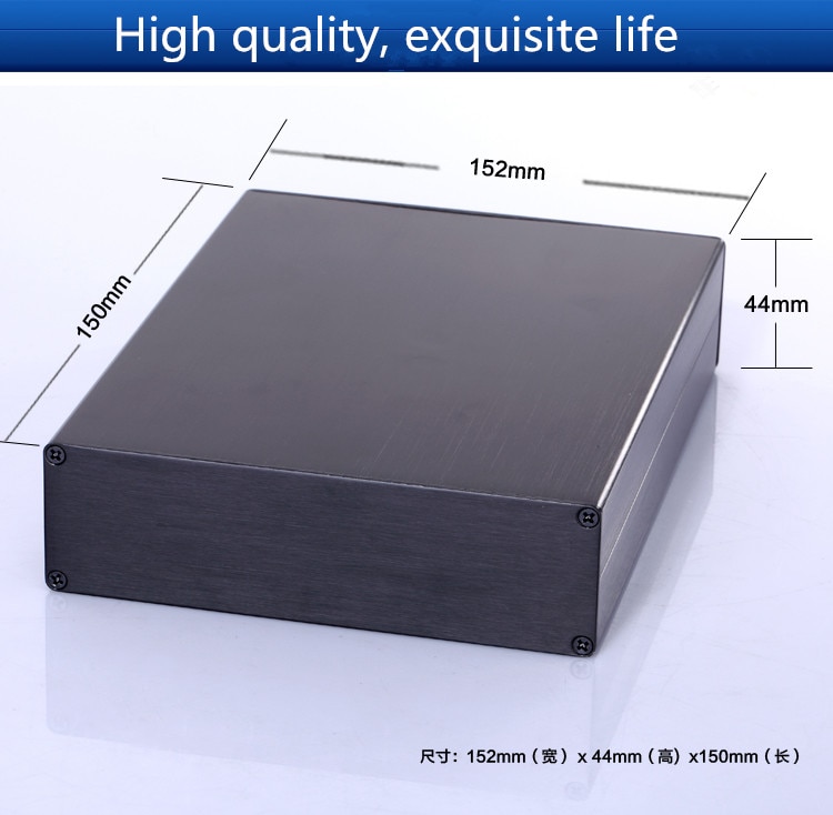 Aluminium verstärker chassis Instrumentierung gehäuse STB shell/AMP Gehäuse/fall/DIY box (152*44*150mm)