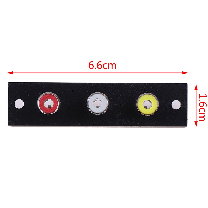 6.6X1.6Cm 3 Way Rca Terminal Wall Panel Plate Input Phono Chassis Socket Audio Adapter