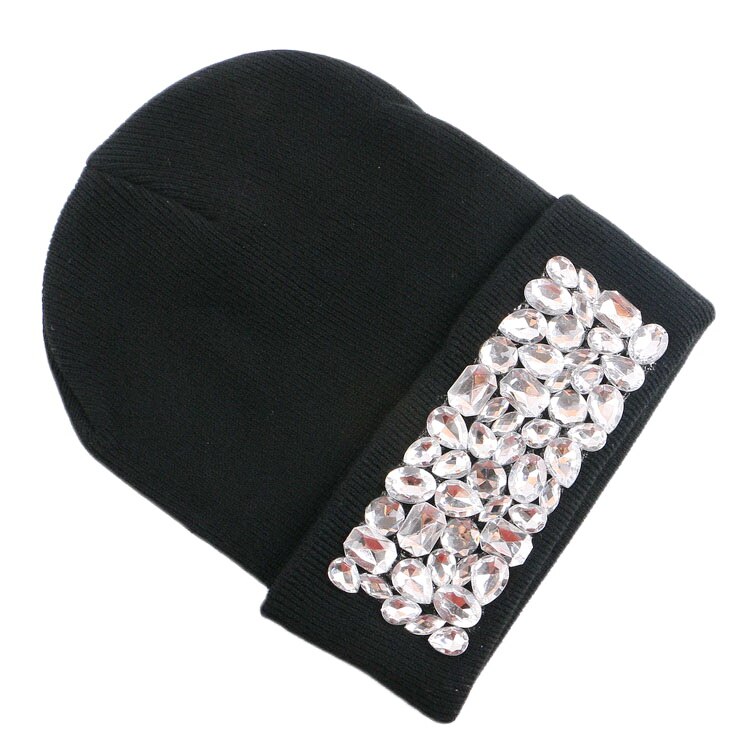 Vrouwen Mode Winter Hoed Schoonheid Mutsen Luxe Bling Bling Winter Hoeden Voor Vrouw