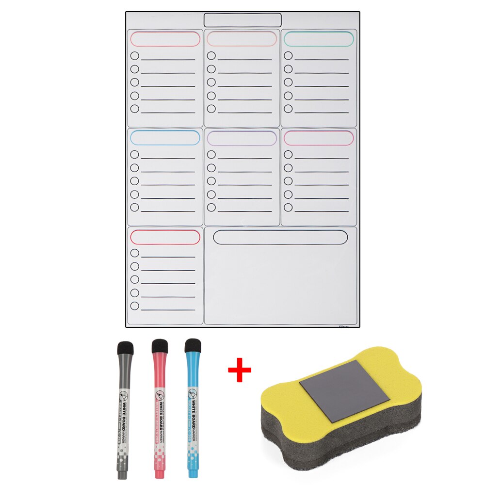1 set Fridge Calendar, Magnetic Dry Erase Calendar , Monthly Calendar Whiteboard, Desk & Wall & Fridge Calendar/Planner: SET 8