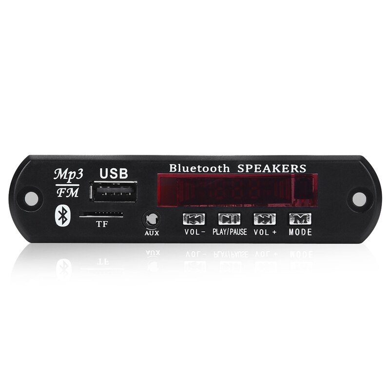 Bluetooth 5.0 MP3 Decoder Board Dc 5V 12V Auto Fm Radio Module Ondersteuning Tf Usb Aux Voor Auto telefoon: Default Title