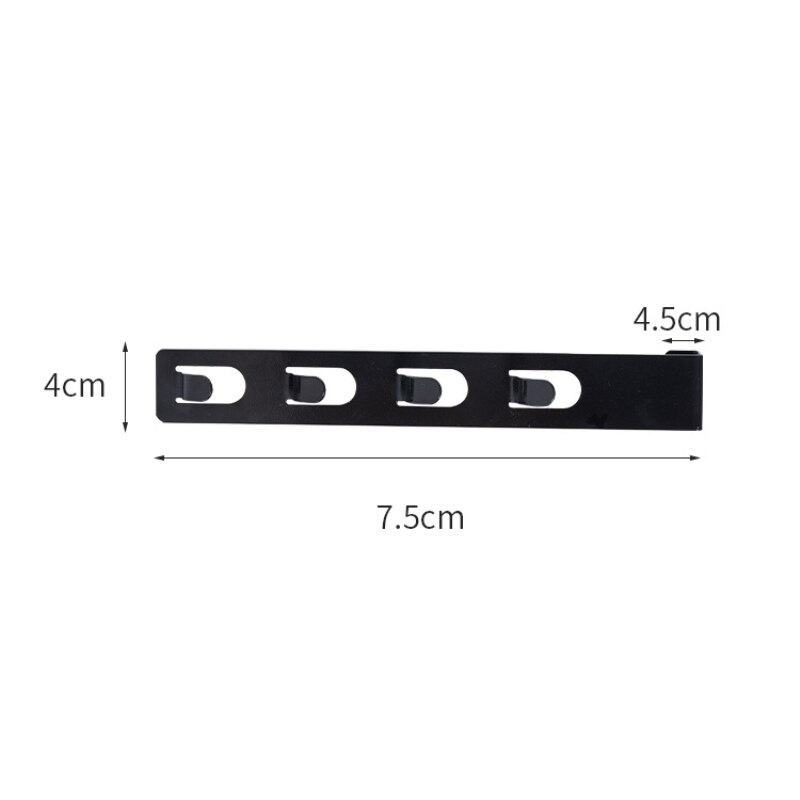 Behind The Door Hook Nail-free Non-stick Metal Wall-mounted Hanger Door Clothes Hat Hook Kitchen Bathroom Multi-function Hook