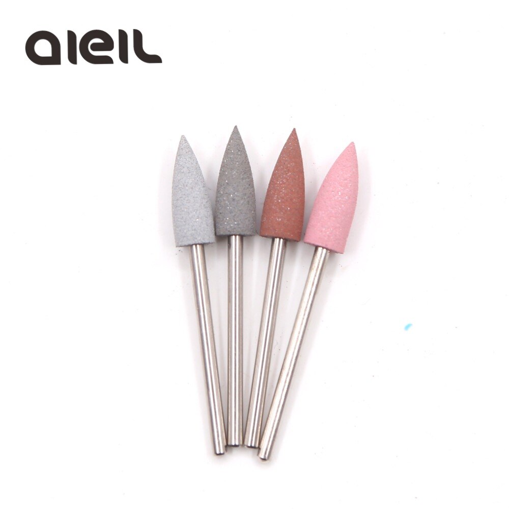 Brocas de silicona de goma de carburo para manicura, pedicura, manicura, máquina fresadora para manicura, lima de uñas