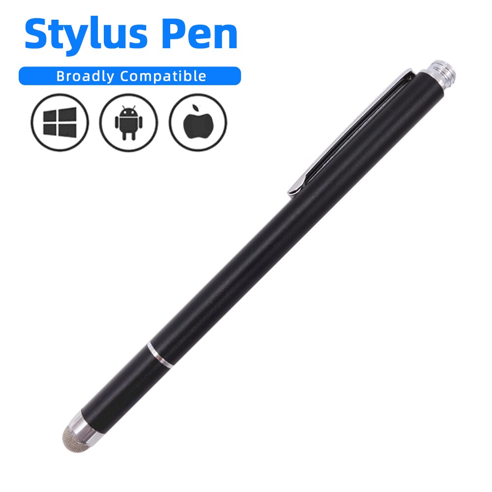 2in1 Stylus Pen For Phone Tablet Touch Pen Capacity Screen Pen For Samsung Xiaomi Laptop Surface Pen Smartphone Draw Pen Pencil: Black stylus pen
