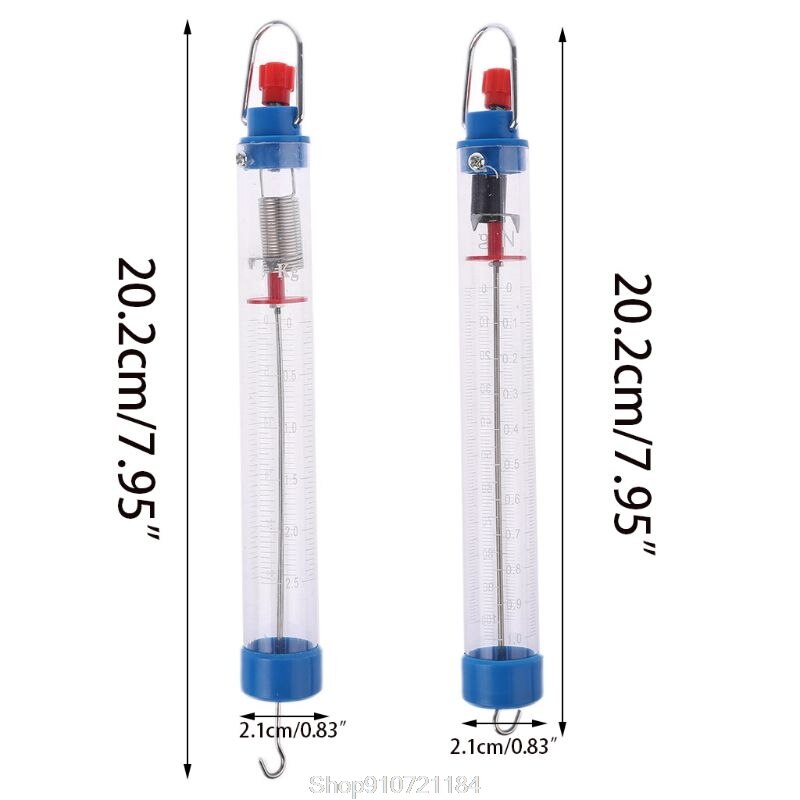 1N/100g Newton Meter Force Meter Spring Dynamometer Spring Dual-Scaled Balance for Physical Experiment N09 20