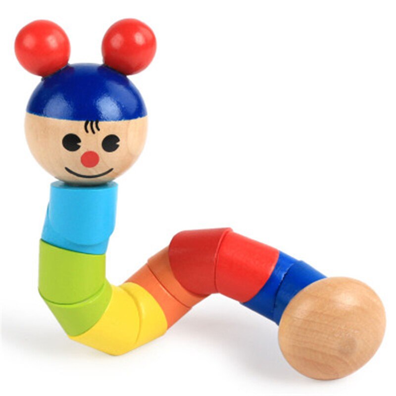 Clown en bois pull bureau gyro garçon bébé fille jouets aléatoire jeu couleur jouet intérieur maternelle sports